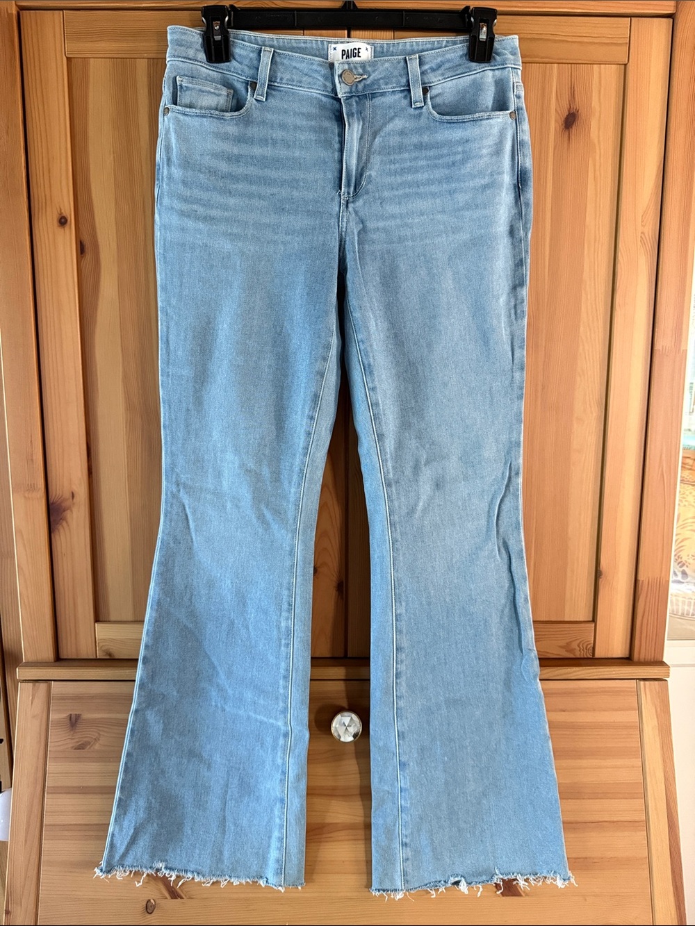 PAIGE Light Wash Skyline Boot Jeans 31